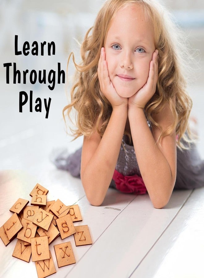 Tokyodo Montessori Wooden Alphabet Puzzle - 3 Sets of a-z Lowercase Letters Square 1 inch Pieces | Hands-on Educational Toy for Toddlers & preschoolers - Image 4